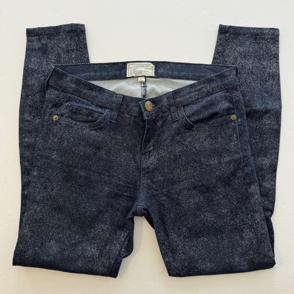 Current/Elliot The Stiletto Silver Foil Jeans - Picture 3 of 9